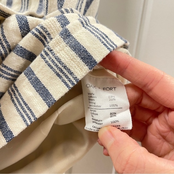 Oak + Fort High Waist Striped Button Wrap Skirt - Small - Picture 8 of 10